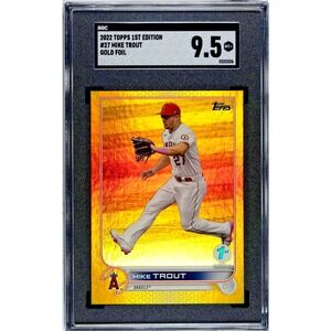 2023 Topps 1st Edition #27 Gold Foil Mike Trout SGC 9.5 MT+